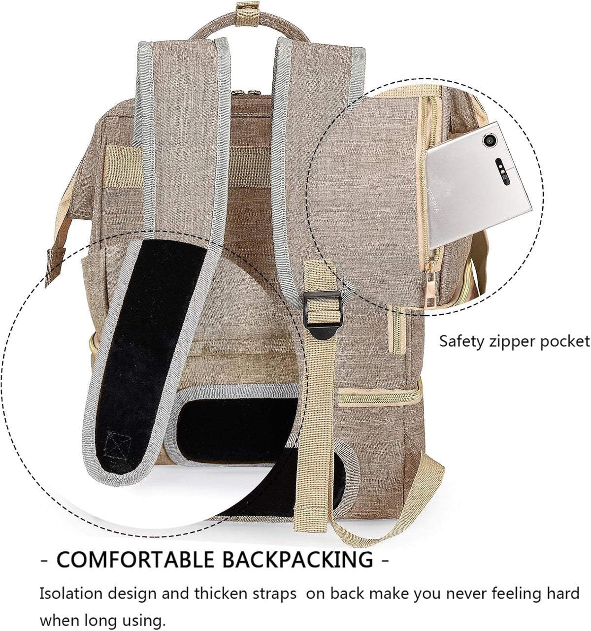 MOMIGO Mochila para extractor de leche \u2013 Doble capa para madre...