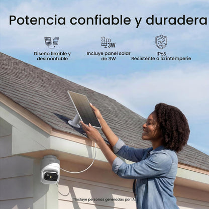 eufy Security eufyCam C37, cámaras solares inalámbricas para exteri...