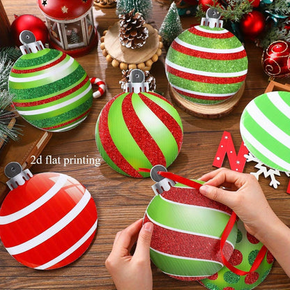 6 adornos colgantes de bolas de Navidad grandes, bolas decorativas...