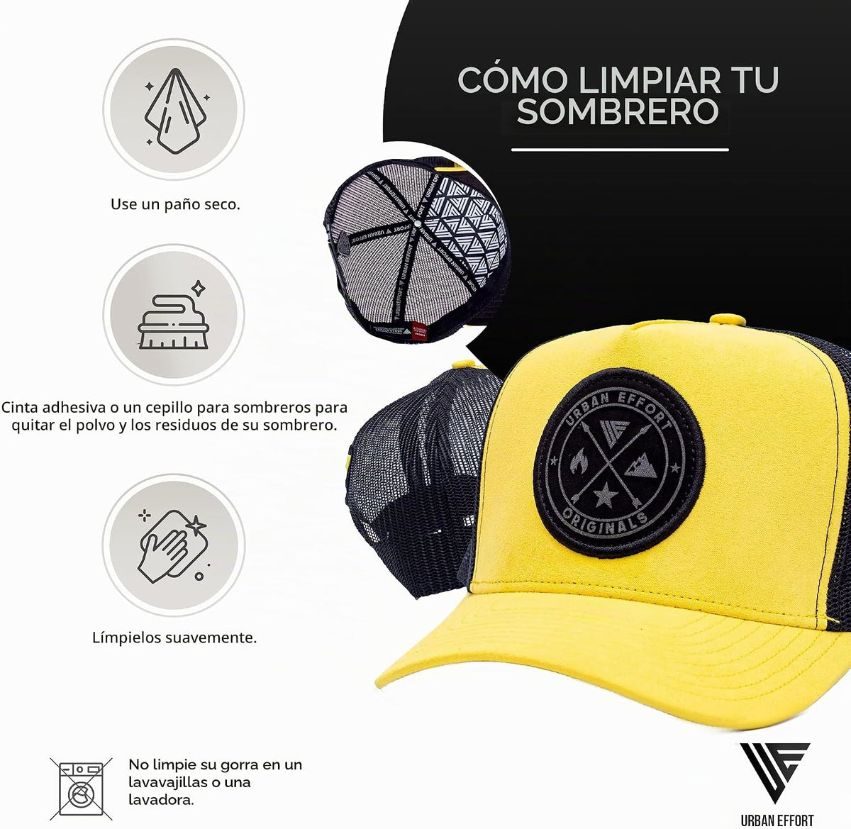 Urban Effort Trucker Hat para hombre – Gorra de béisbol con parte t...