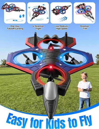 Avión RC para niños, avión con control remoto para niños y niñas, r...