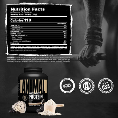 Animal 100% Proteína de suero de leche en polvo \u2013 Mezcla de su...