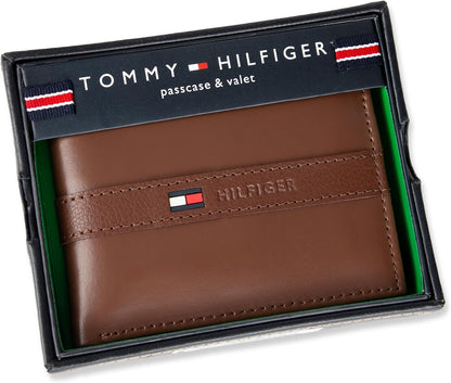 Tommy Hilfiger Cartera Passcase para hombre con ventana de identifi...