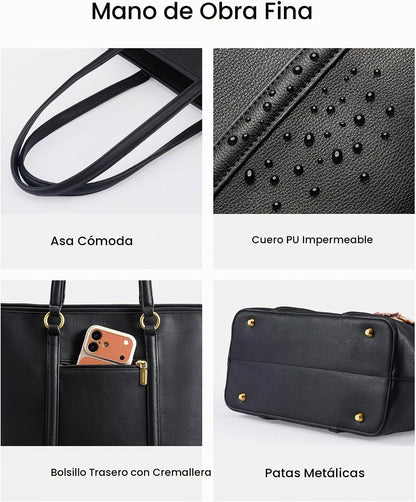 LOVEVOOK Bolsas de mano para mujer, bolso de mano con asa superior,...