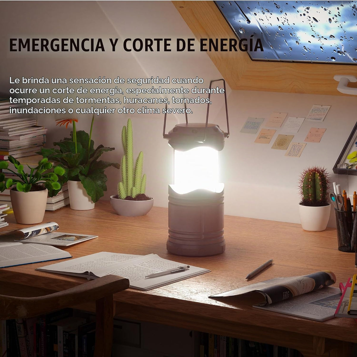 Lichamp Linterna de camping LED, paquete de 4 linternas alimentadas...
