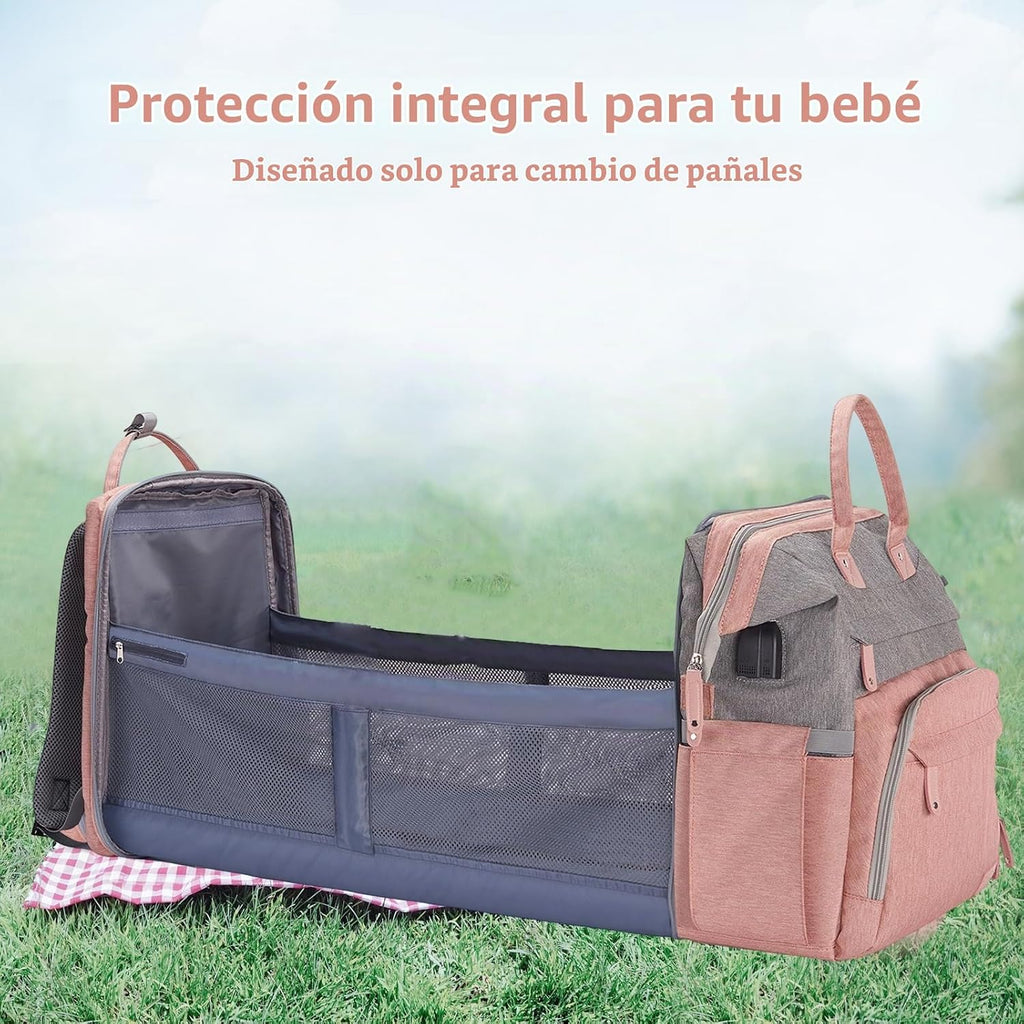DERJUNSTAR Mochila para pañales \u2013 Bolsa de pañales de gran cap...