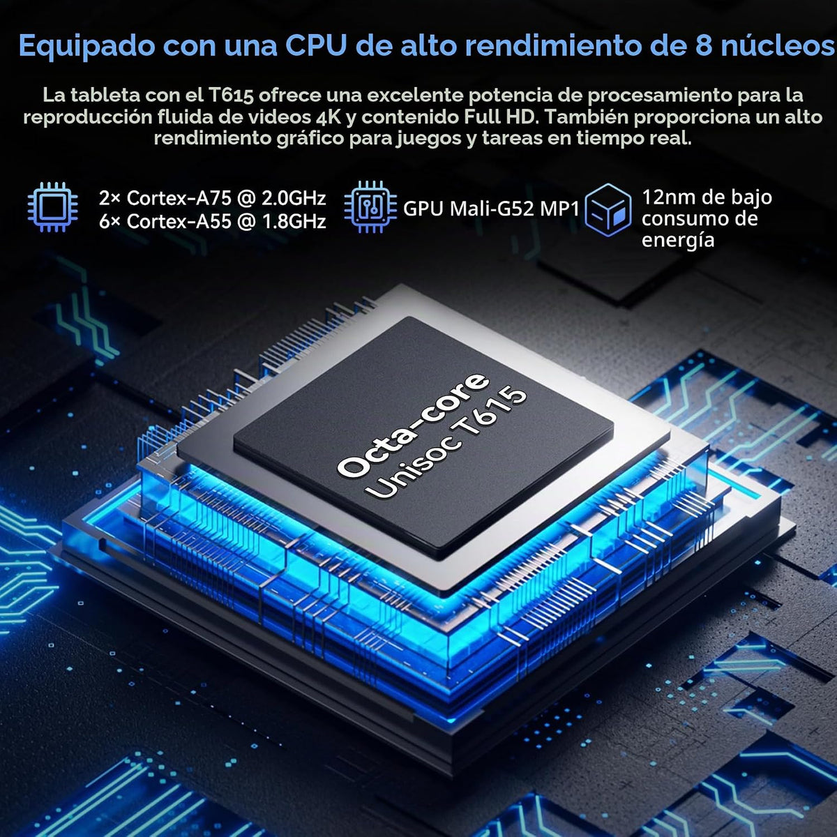 TABWEE Tableta, 11 pulgadas 2K Android 16 tabletas con teclado 24GB...