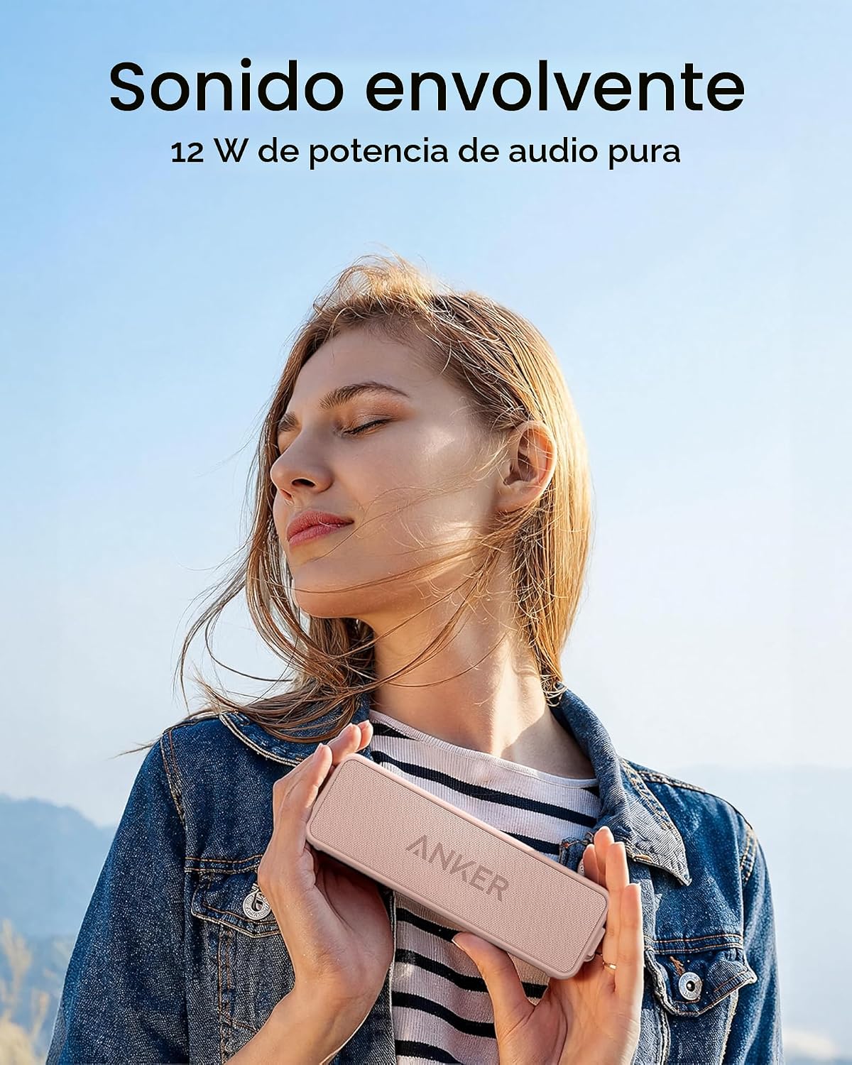 Anker Soundcore 2 Altavoz Bluetooth portátil, sonido estéreo, IPX7...