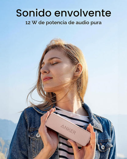 Anker Soundcore 2 Altavoz Bluetooth portátil, sonido estéreo, IPX7...