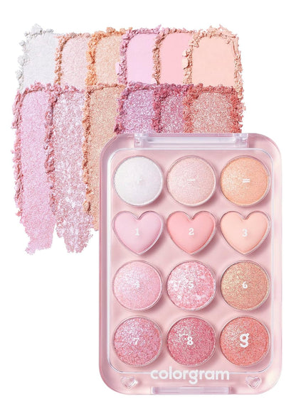 COLORGRAM Paleta de sombras de ojos Pin Point 04 Bright+Cool | Pale...