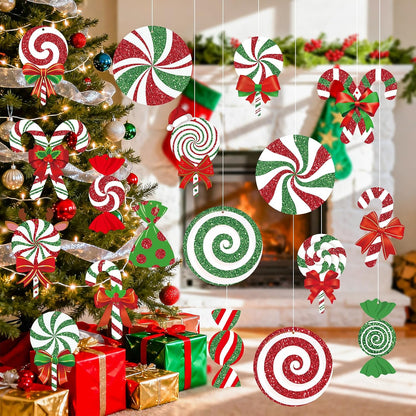 18 piezas de decoraciones de Navidad para exteriores, adornos de pa...