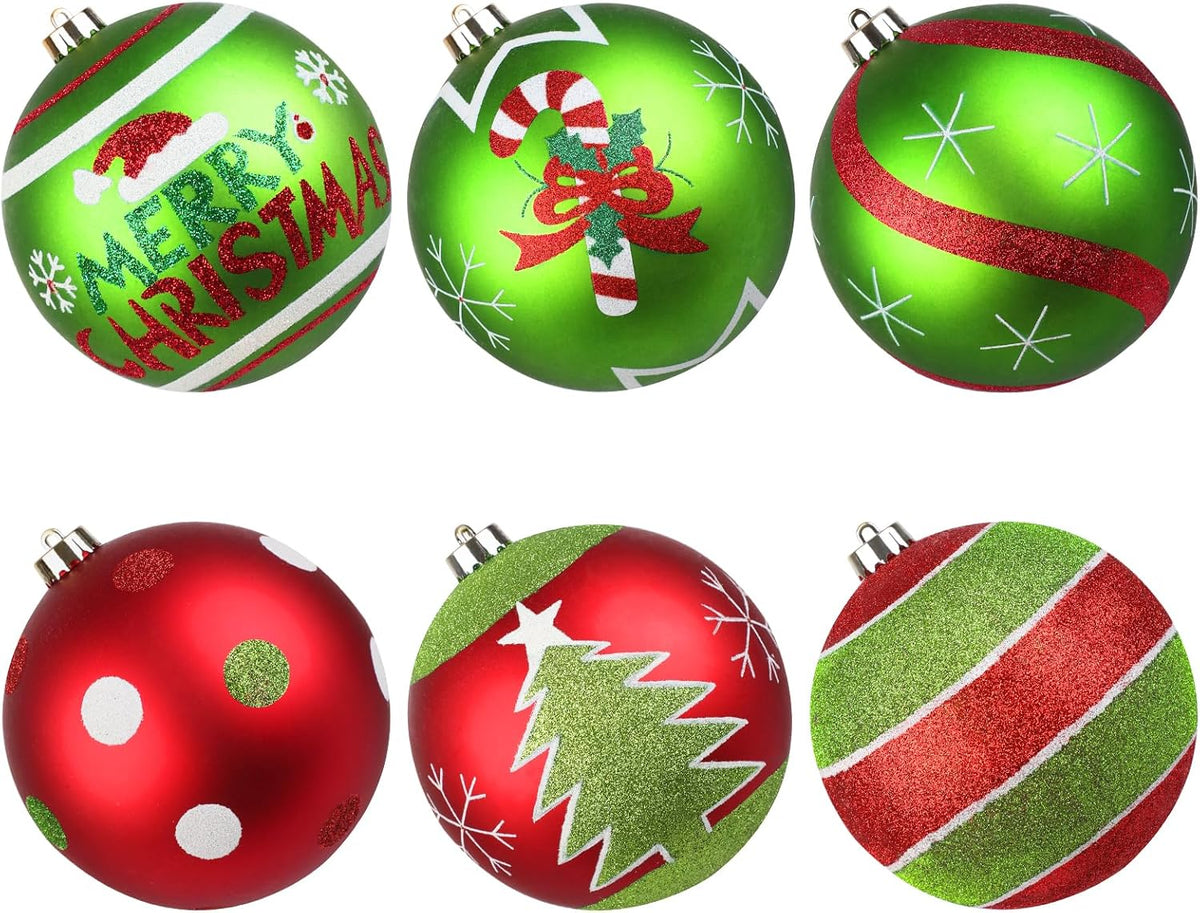 Lanpn 6 piezas de adornos de Navidad extra grandes de 6 pulgadas pa...