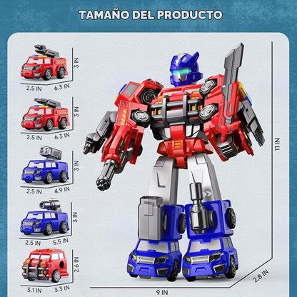 Juguetes robot transformadores 5 en 1 para niños de 4 a 6 años, jug...