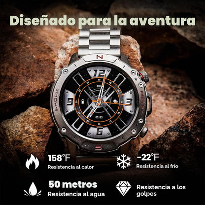 Reloj inteligente plateado para hombre, 1,43" AMOLED, resistente al...