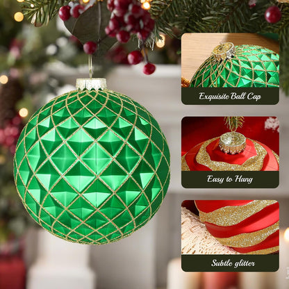 Alupssuc Adornos de bolas de Navidad grandes de 6 pulgadas\/5.906 i...