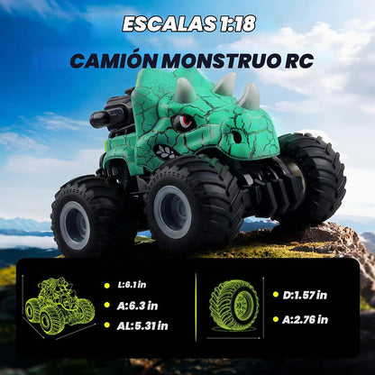 BEZGAR Monster Truck Toys, coches RC con spray de niebla y luz, dos...