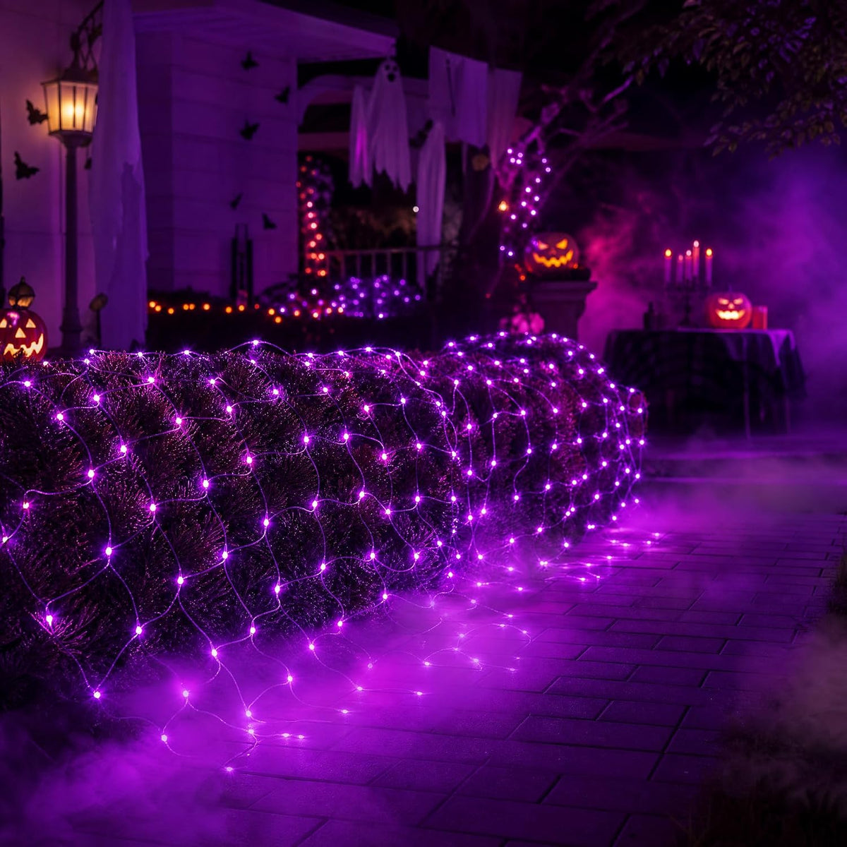 DAZZLE BRIGHT - Red de 12 pies x 5 pies de 360 luces LED para Hallo...