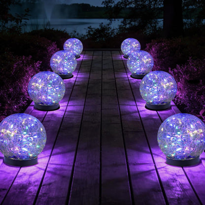 JKIMK Luces solares de globo para exteriores, impermeables, bolas s...