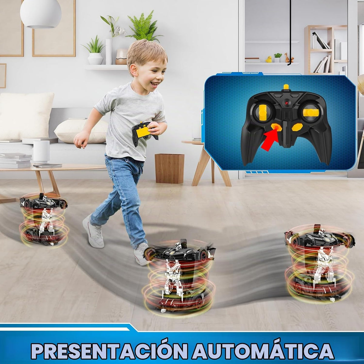 FDJ Auto a control remoto \u2013 Robot transformador de coche, un b...