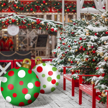 Jetec 2 adornos inflables de Navidad de 32 pulgadas, rojo, verde, b...
