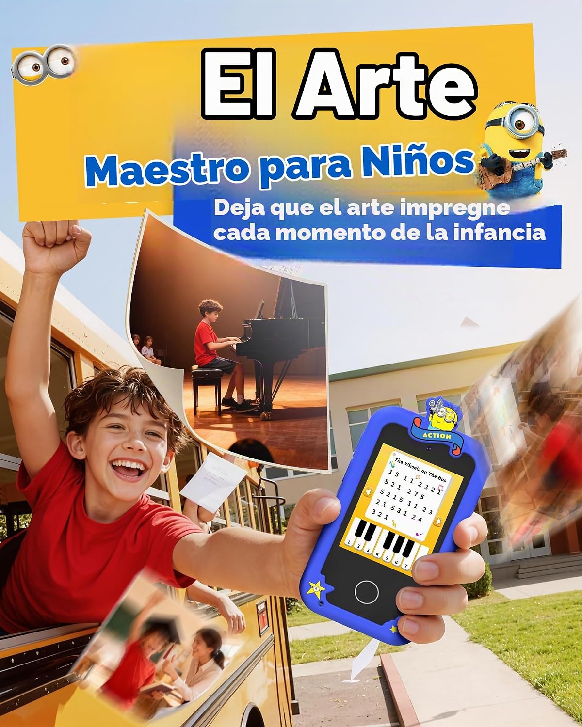 KOKODI Juguetes inteligentes para niños, Minions Collab Regalos de...