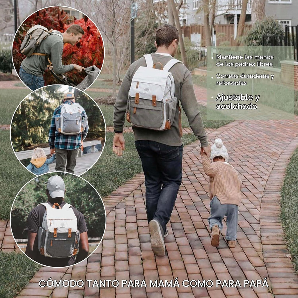 Parker Baby Co. - Mochila para pañales con cambiador, color crema |...