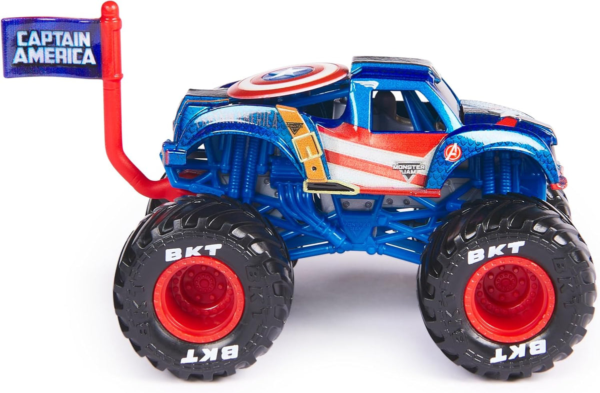 Monster Jam, Marvel - Paquete de 4 camiones monstruos fundidos a es...