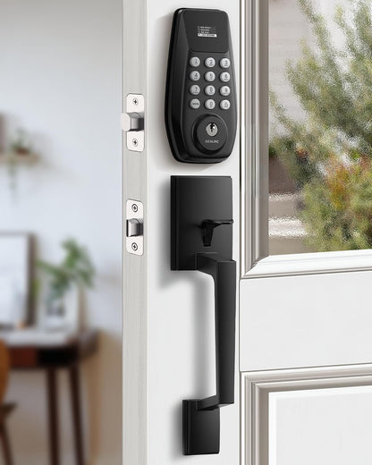 DESLOC Cerradura de puerta de entrada sin llave C100 con pantalla v...