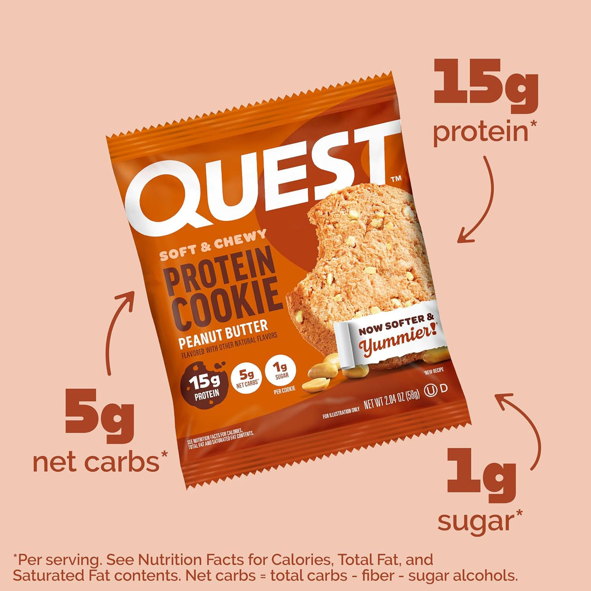 Quest Protein Cookie Mantequilla De Maní (Mantequilla De Maní) | 0....