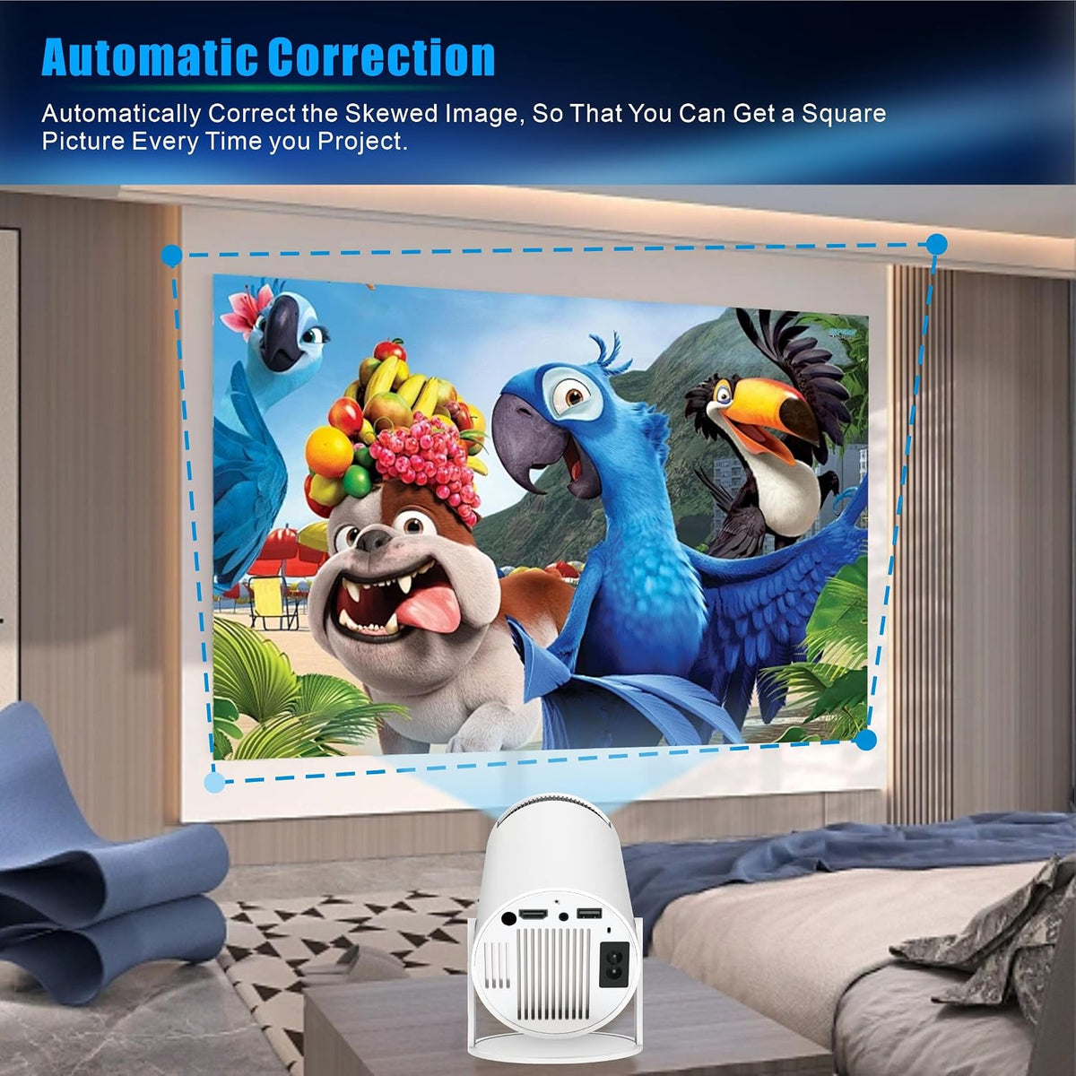 Mini Proyector, Proyector Inteligente Portátil 4K WiFi 6 BT 5.4 [Ap...