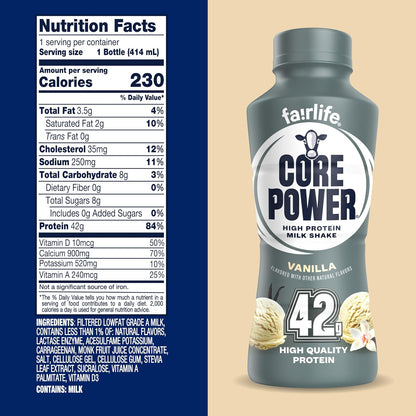 Core Power Fairlife Elite - Botella de batido de leche con alto con...