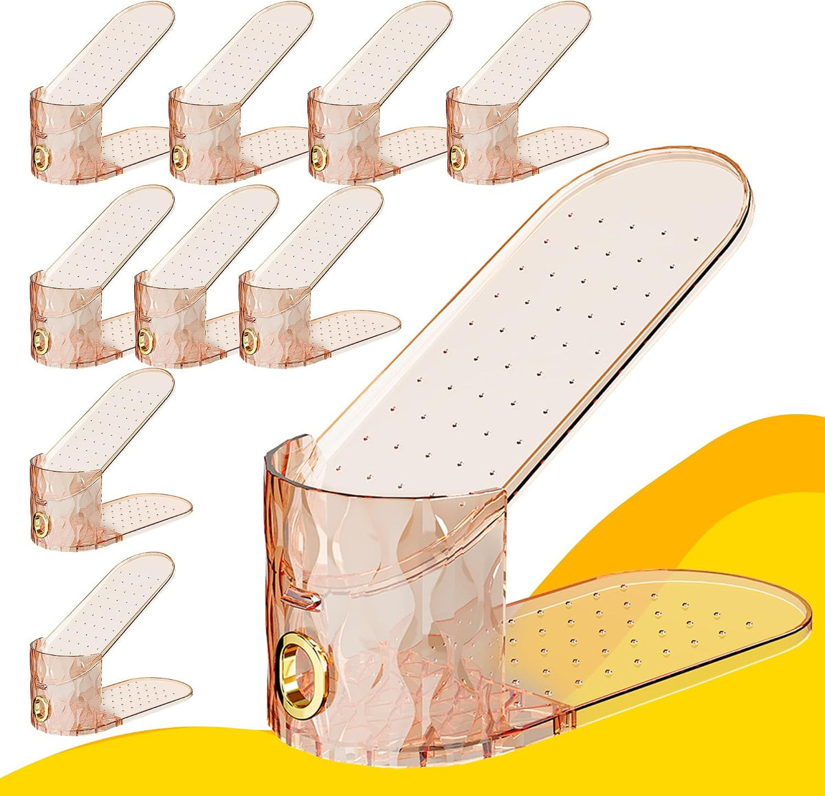 WMBOOX Organizador de ranuras para zapatos, juego de 10 organizador...