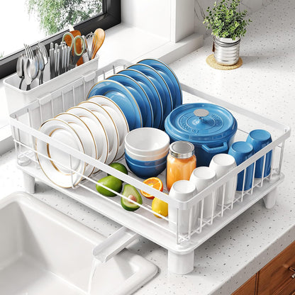 SNTD Escurridor de platos para encimera de cocina pequeña, 12.9 pul...