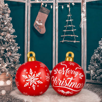 Jetec - Juego de 2 esferas inflables gigantes de Navidad de 32 pulg...