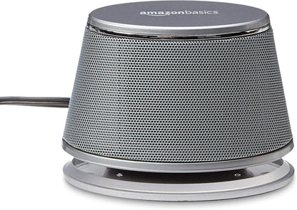 Amazon Basics Altavoces estéreo 2.0 para computadora con luces LED...