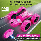 QUNREDA - Autos RC, coche de control remoto rosa para niñas, 2.4 GH...