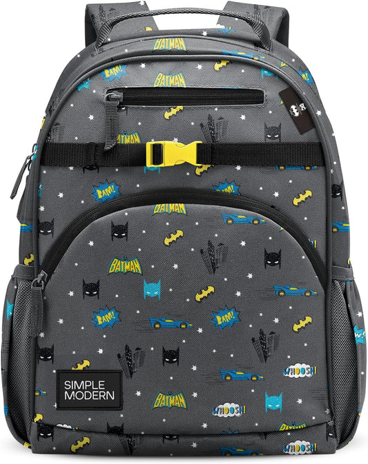 Simple Modern Batman Kids Mochila para escuela, niñas, niños | 12L...