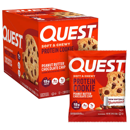 Quest Nutrition - Galletas de mantequilla de maní con chispas de ch...
