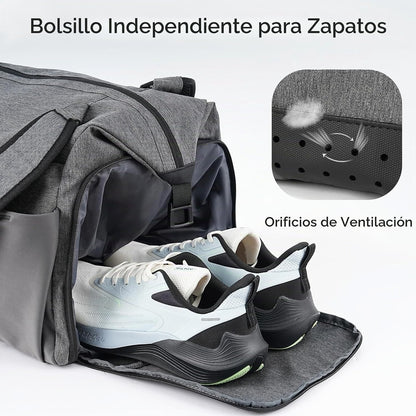 Kookoomia Mochila de gimnasio con compartimento para zapatos y bols...