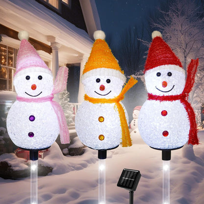 Luces solares de camino de Navidad para decoración al aire libre, j...