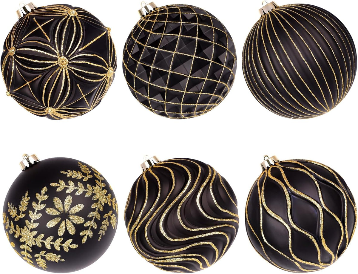 Lanpn 6 bolas de Navidad grandes de 6 pulgadas, decoraciones colgan...