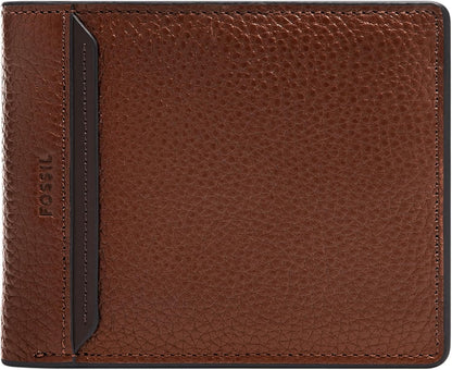 Fossil Huntington - Cartera de piel para hombre, con tapa y tapa pa...
