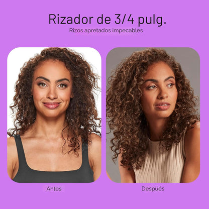 Conair - Plancha rizadora con clip de garra, barril de 3\/4 pulgada...