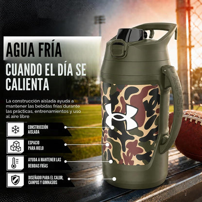 Under Armour Botella de agua aislada con asa y gancho para cerca, j...