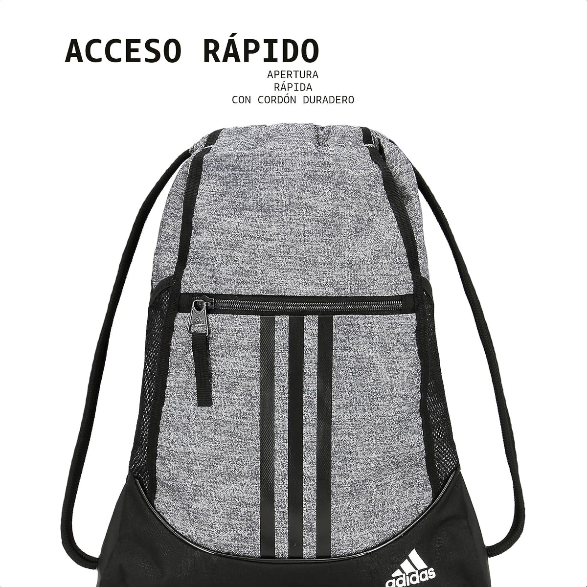adidas Alliance Sackpack - Mochila con cordón para deportes, bolsa...