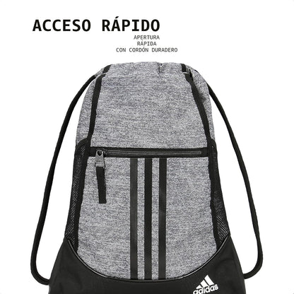 adidas Alliance Sackpack - Mochila con cordón para deportes, bolsa...