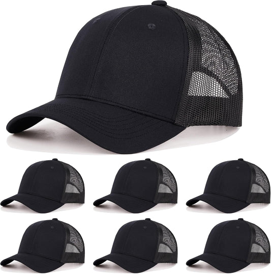 Paquete de 6 gorras de béisbol unisex de algodón lavado vintage, su...