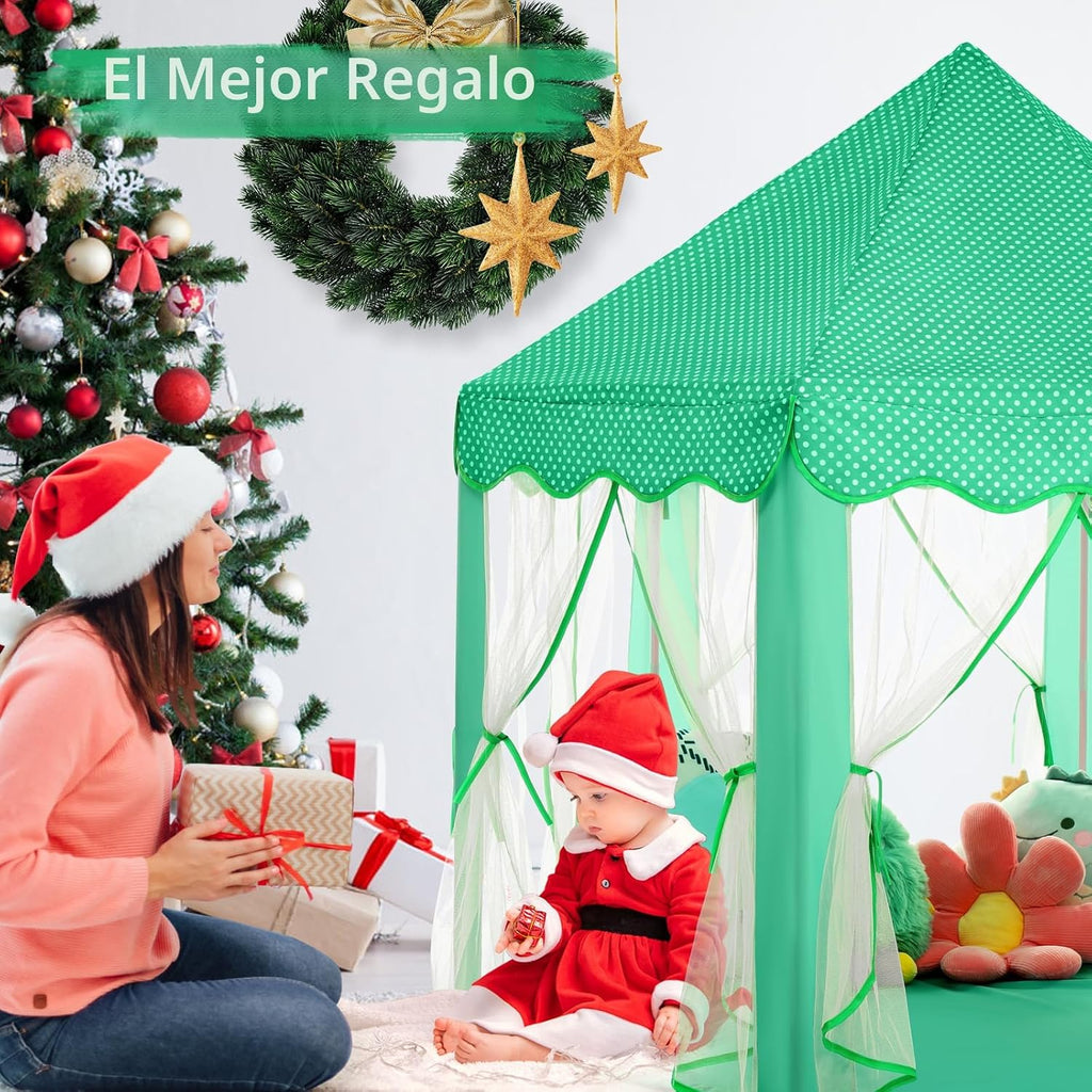 Monobeach Tienda de campaña de princesa para niñas, casa de juegos...
