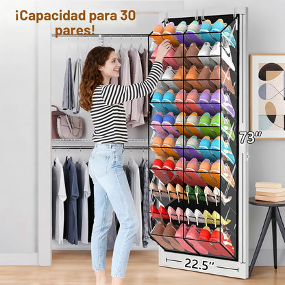 20 \u2013 30 pares de organizadores de zapatos sobre la puerta, zap...