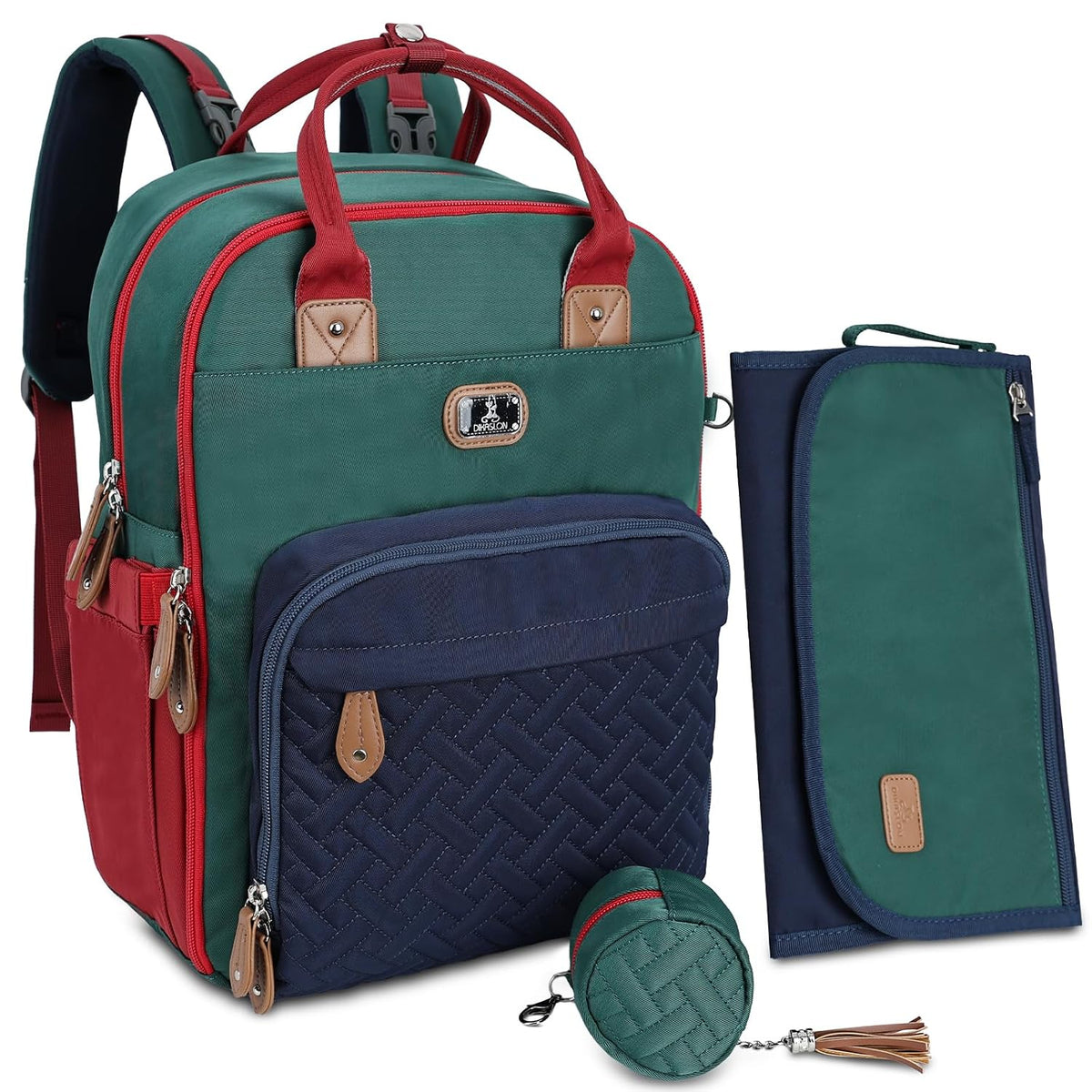 Dikaslon Mochila para pañales con cambiador portátil, artículos ese...